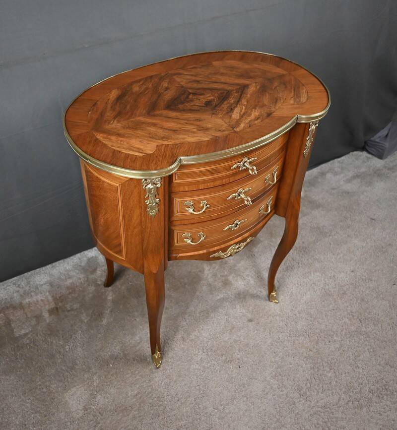 Petite Commode Coiffeuse en Acajou, style Transition – 1940