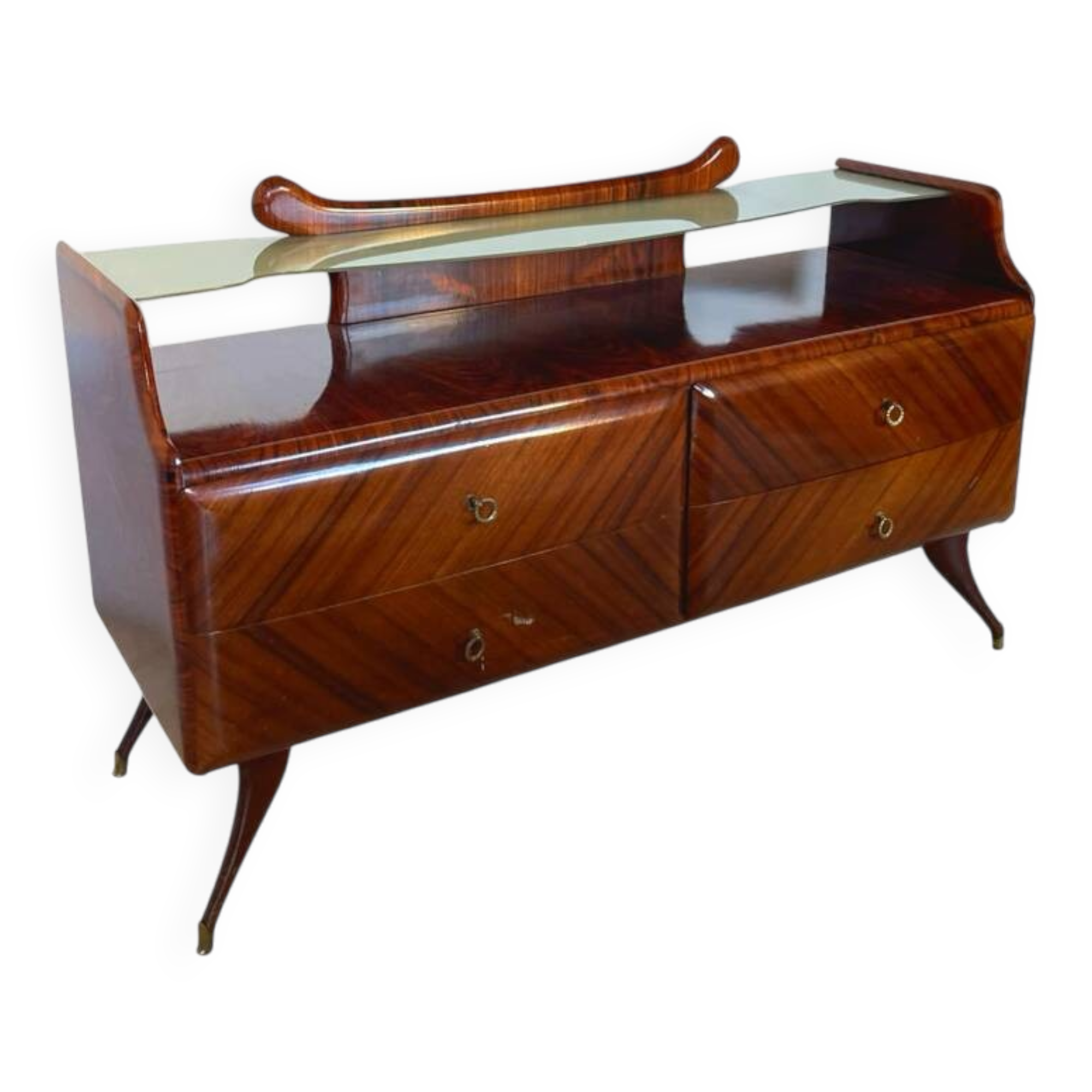 midcentury rosewood chest of drawers.