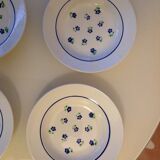 Six assiettes creuses decor Claudius des faienceries de Badonviller, années 50/60