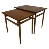 Vintage side tables nesting tables 1960s teak design