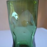 green glass vase Murano or Empoli Italy 1960