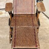 Transat chaise longue rotin