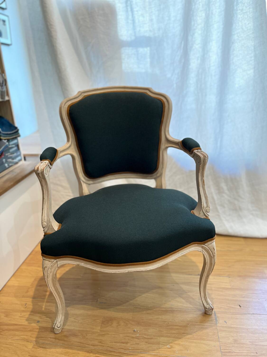 Pair of cabriolet armchairs