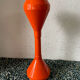 1970's Italian ashtray in mandarin orange plastic with its Space Age tulip foot