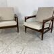 Vintage Danish Style Teak Mid-Century Set of 2 Chairs, 1950s