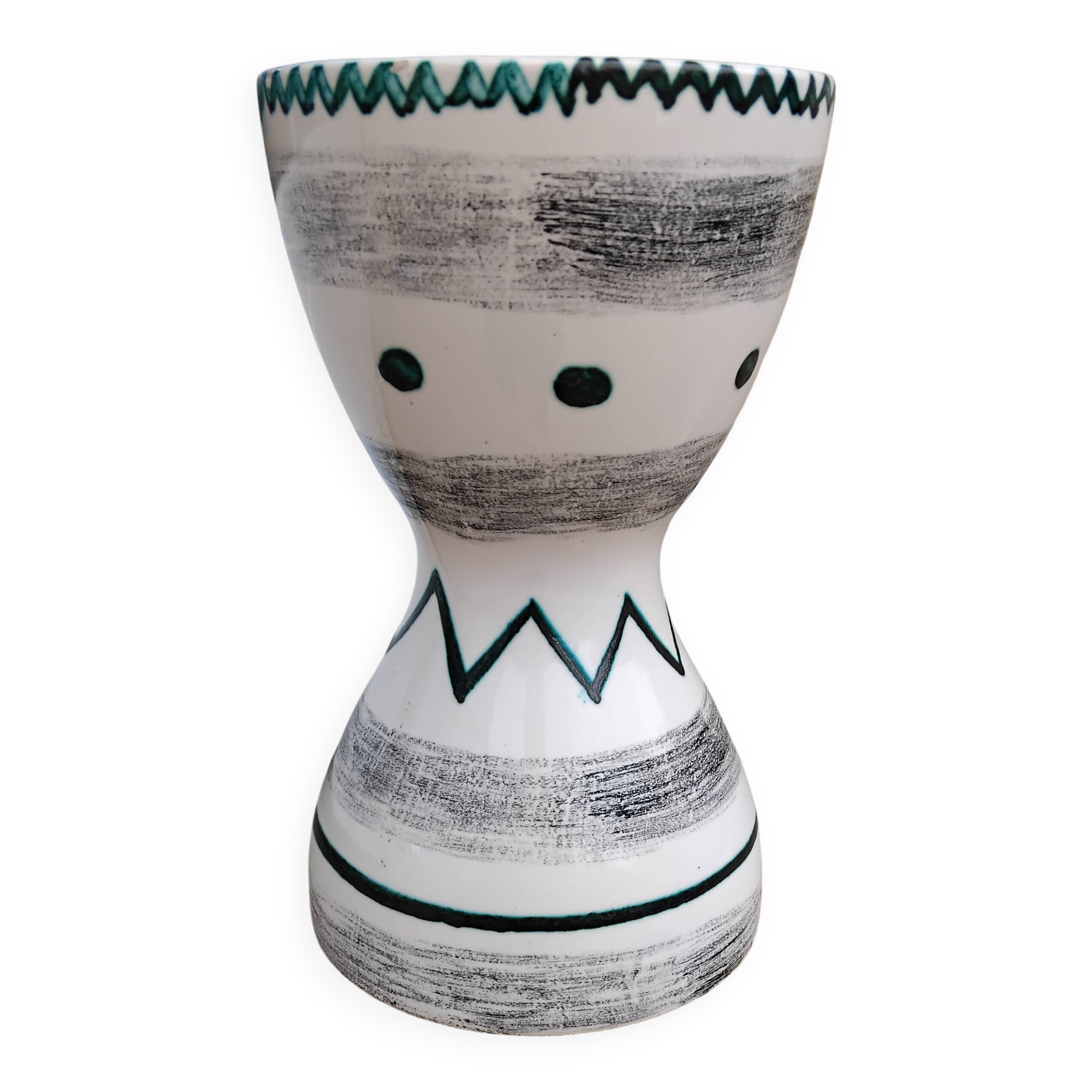 Vase diabolo vintage céramique année 60