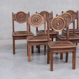 6 chaises de salle à manger en chêne déco