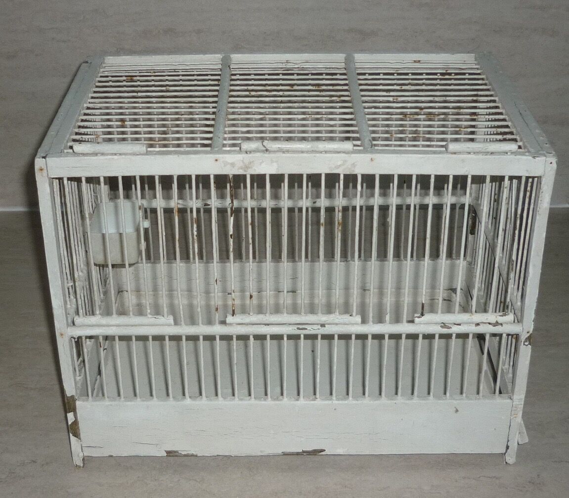 Old white birdcage