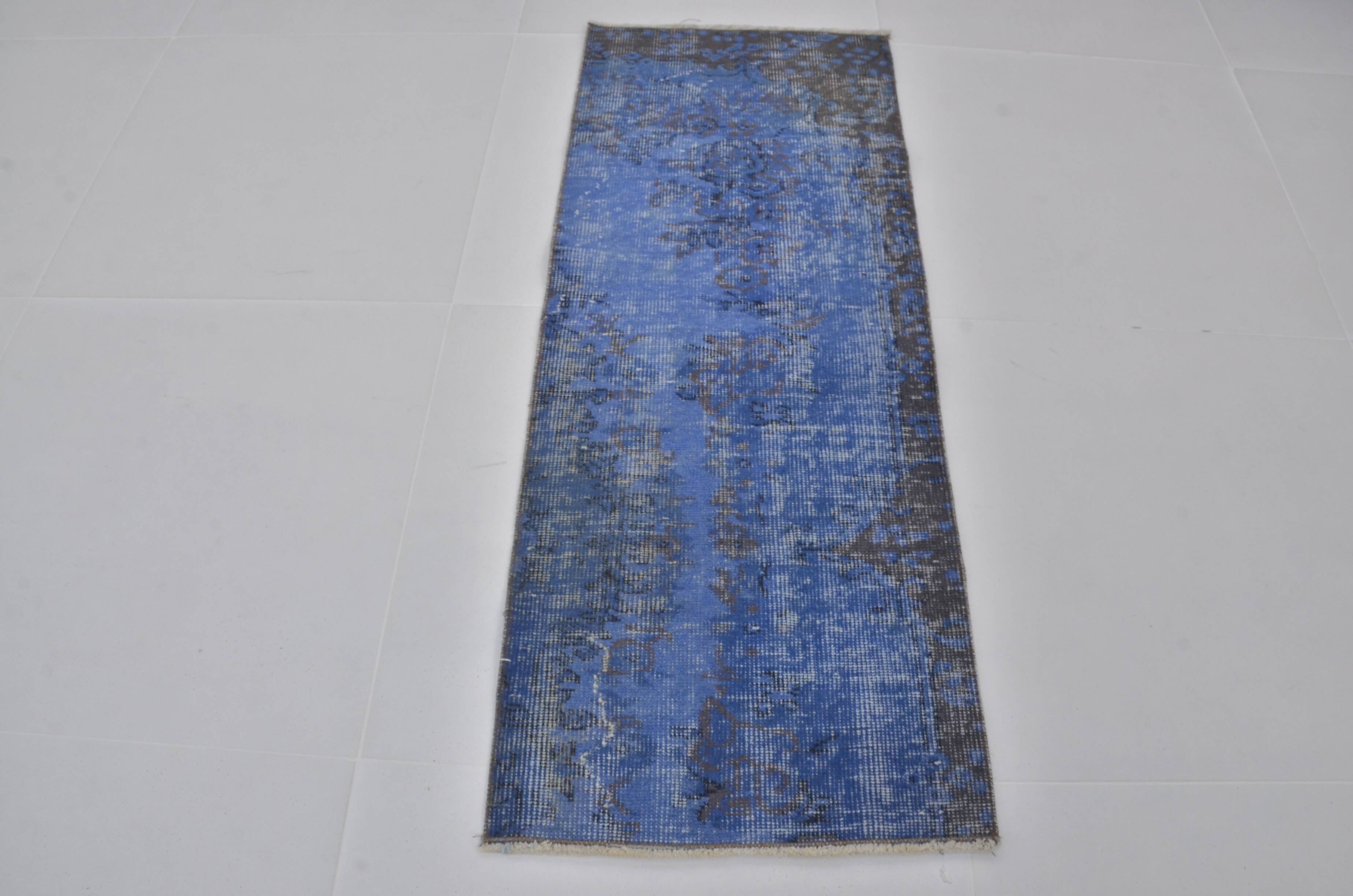 Small Blue Vintage Handknotted Rug
