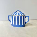 Fox trott sugar bowl from sarreguemines, 1930s, vintage art deco earthenware