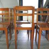 8 vintage bistro chairs Luterma Vibo Vesoul design René Gabriel year