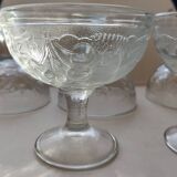 set of 6 thick glass ice cups decor vintage fruits