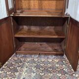 19th century English mahogany two-part bookcase