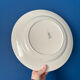 Round plate Digoin Sarreguemines Pascal green – vintage serving plate