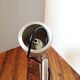 Cylindrical and adjustable wall spotlight in brushed stainless steel, 1970s