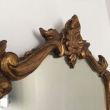 Wood carved and gilded mirror