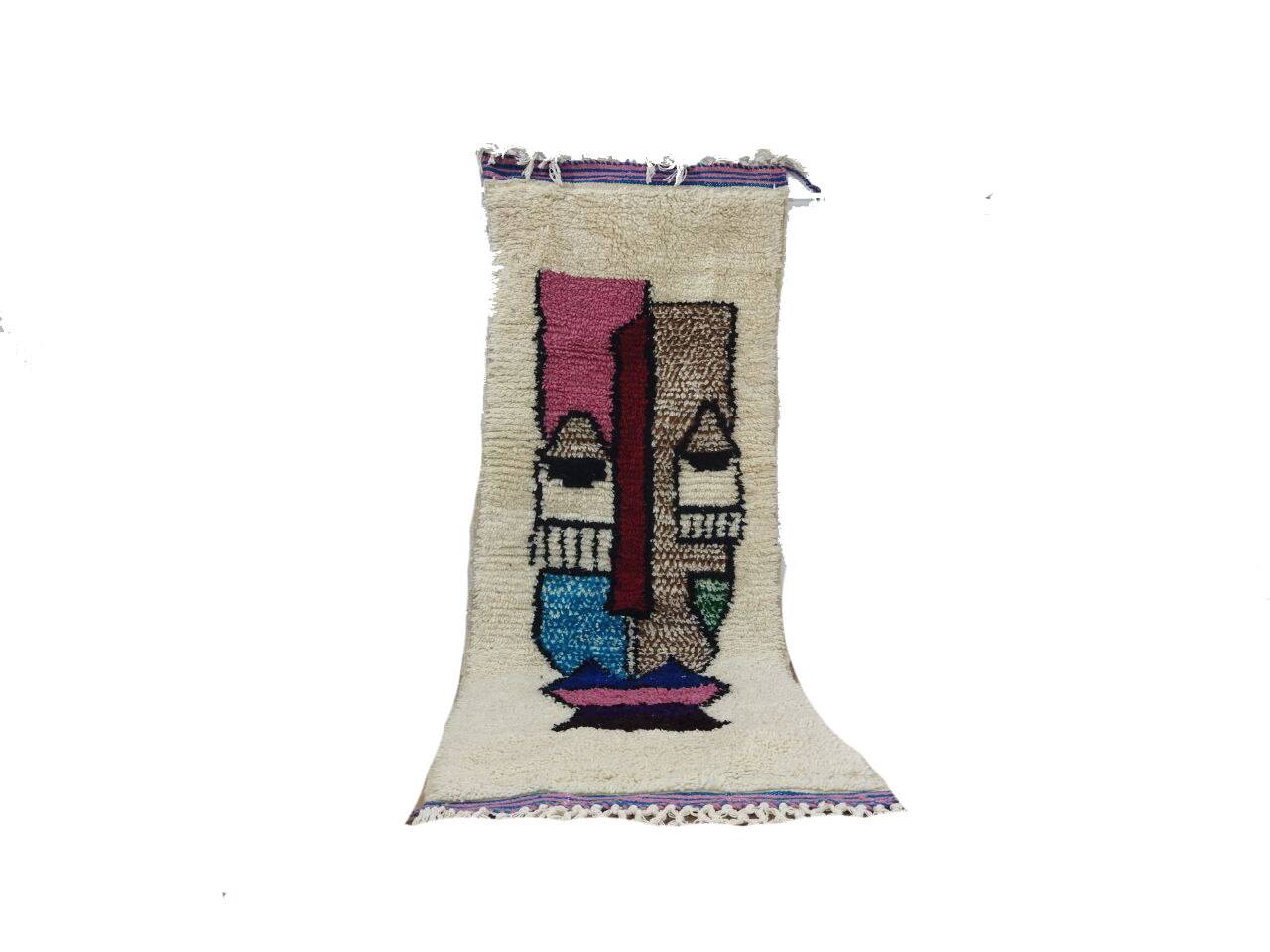 Handcrafted moroccan berber rug 172 x 65 cm