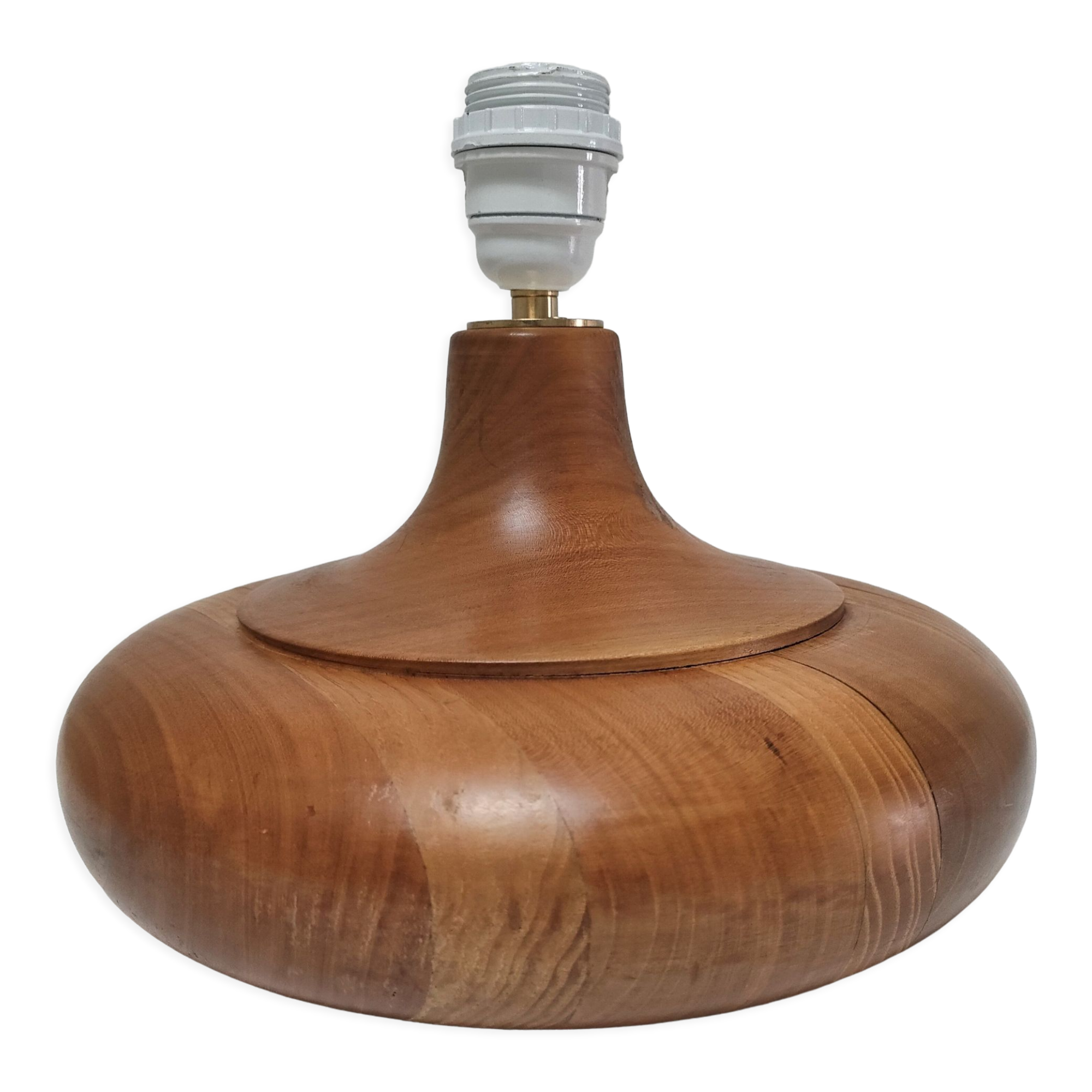 Solid wood lamp foot circular design 90s