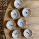 Set of 7 vintage ramekins porcelain bird decorations