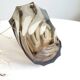 Vintage smoked glass vase