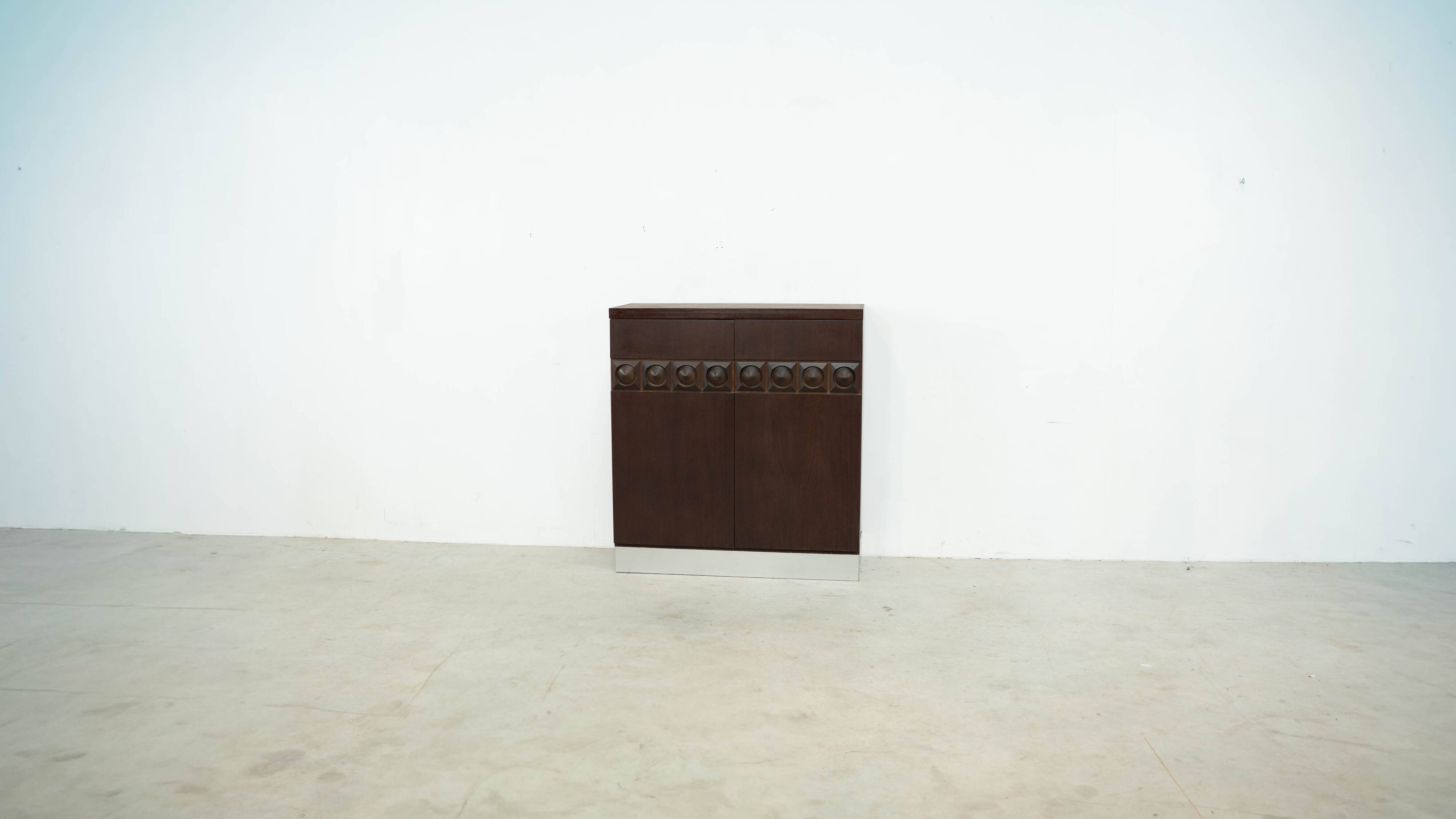 1970's brutalist bar cabinet