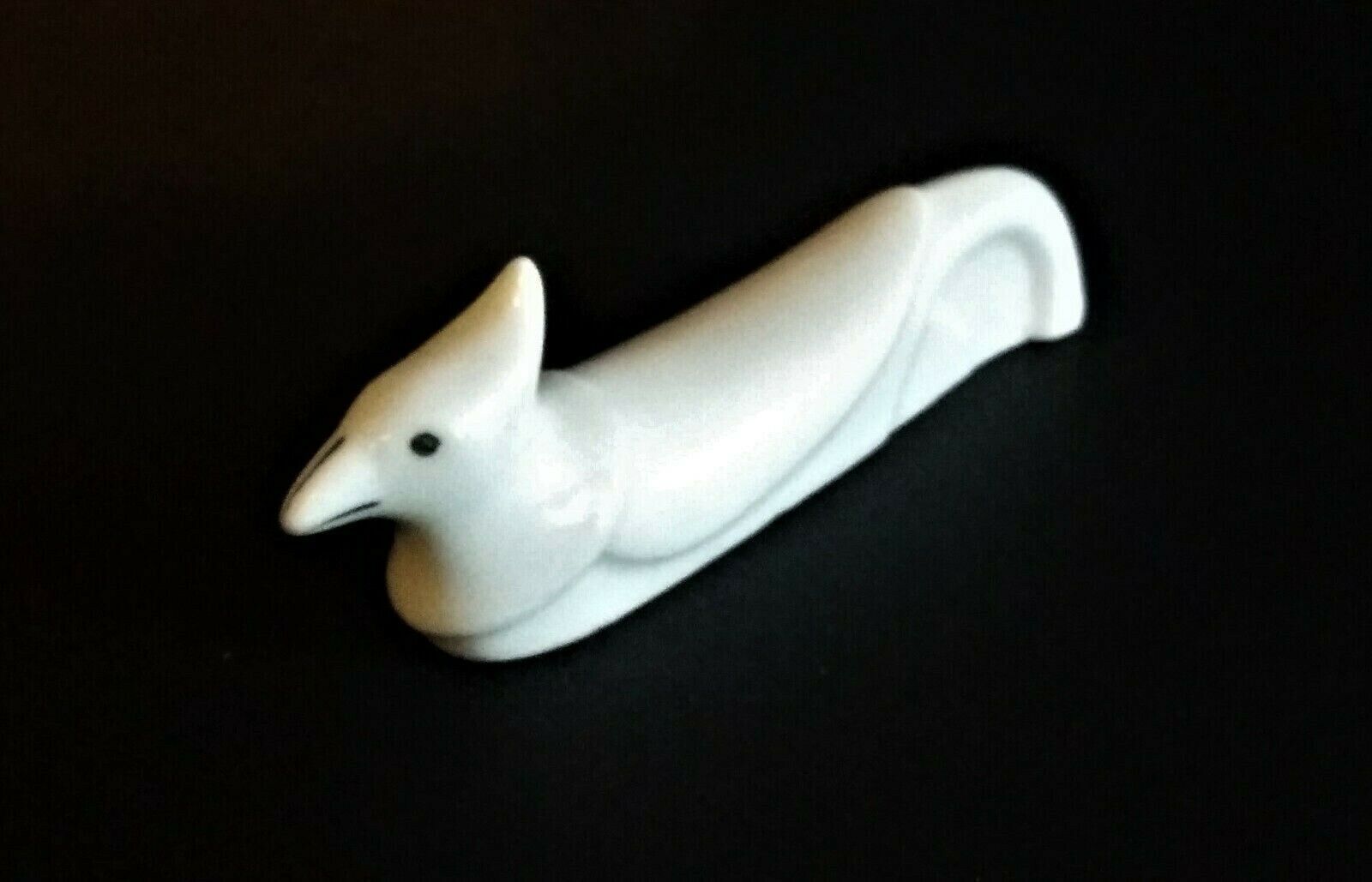 White porcelain knife holder the bird