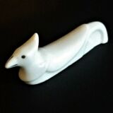 White porcelain knife holder the bird