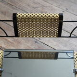 1950s perforated metal coat holder