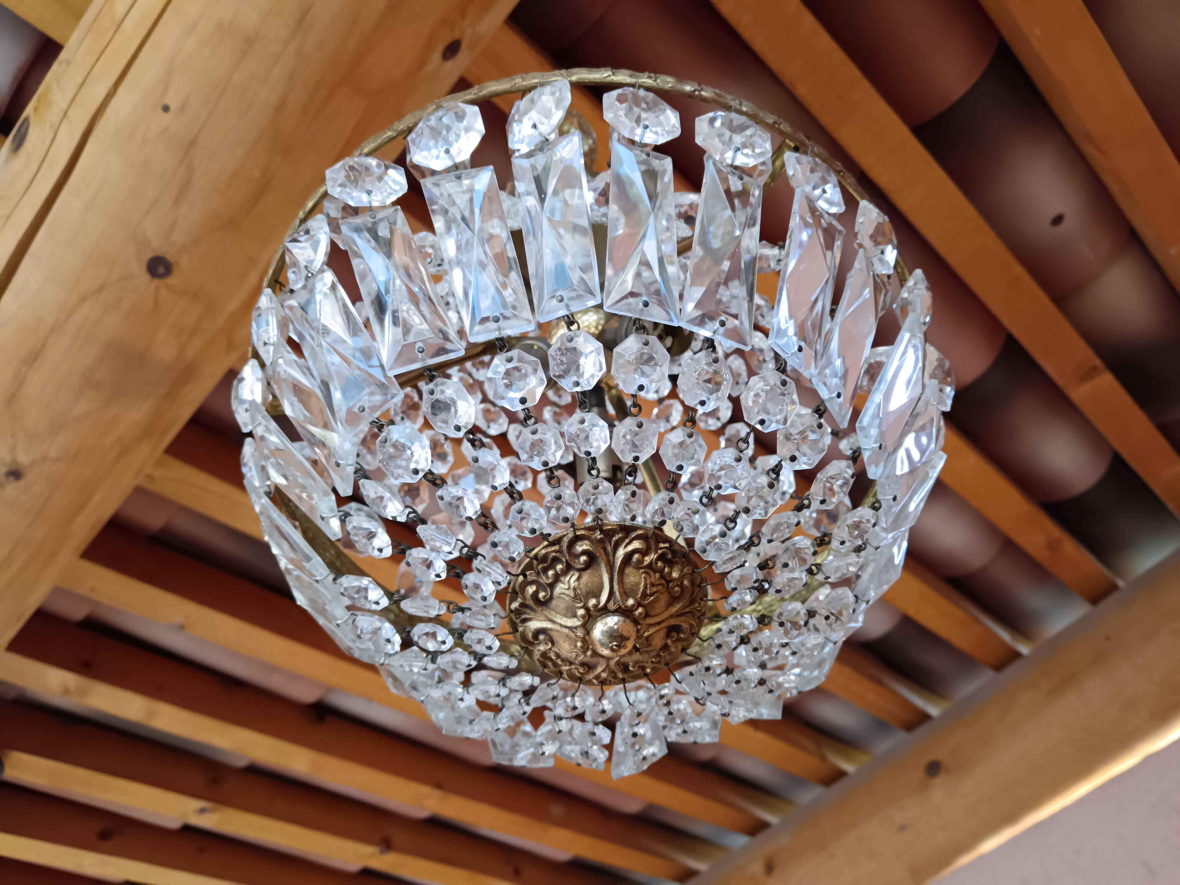 Balloon chandelier with tassels ø 30 cm