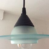 Waterfall chandelier 3 saucers in glass paste 70s-80s