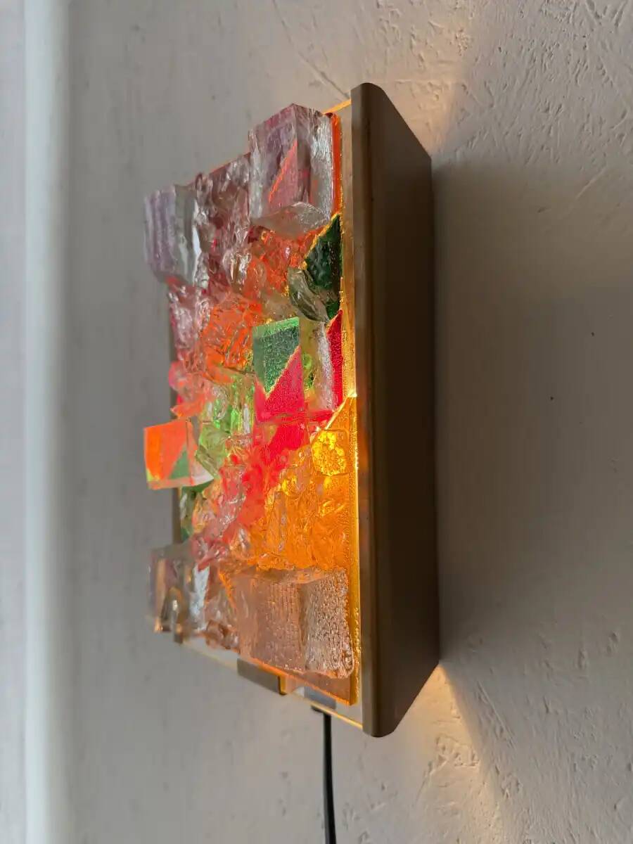 Cosack Leuchten colourful glass mosaic wall lamp
