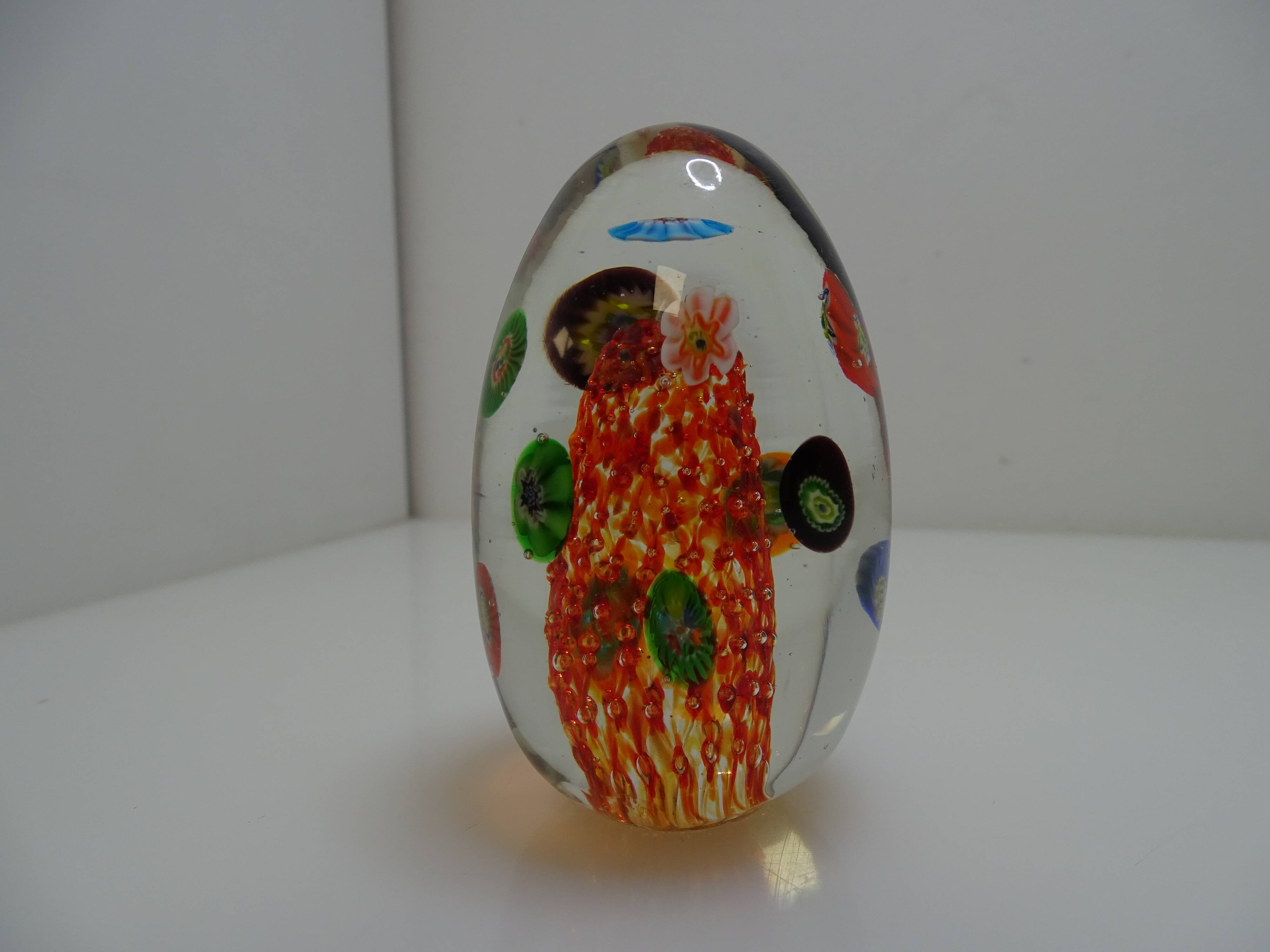 Press paper egg flowers millefiori glass
