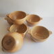 Set of 6 ear bowls in gres cnp gres village France vintage old