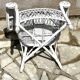 Vintage rattan kids armchair