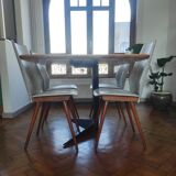 Set of 4 BAUMANN chairs from the 60s (model 840, Max Bill)