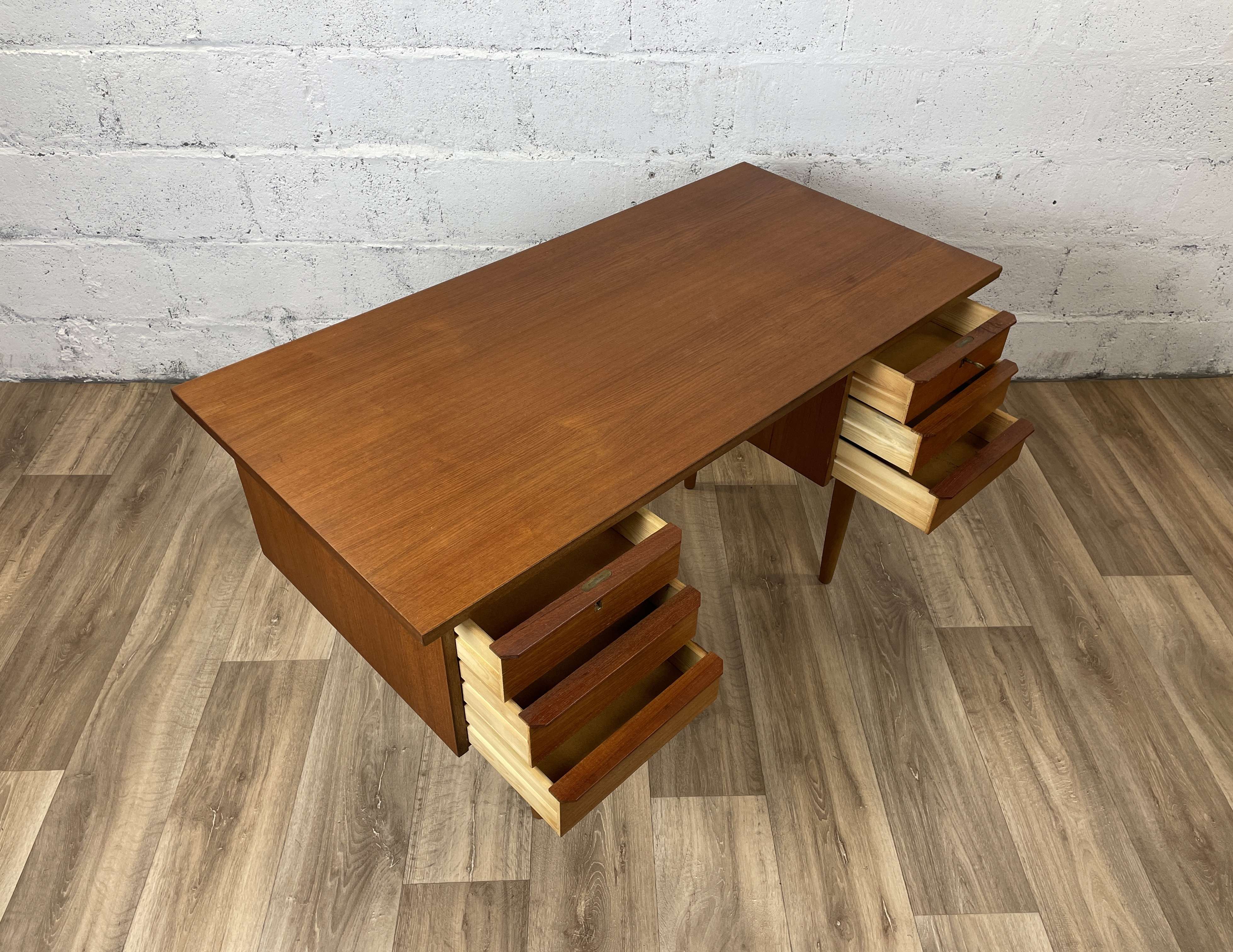 Vintage Scandinavian teak desk, 60s