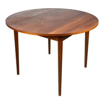 Table ronde en teck 1960