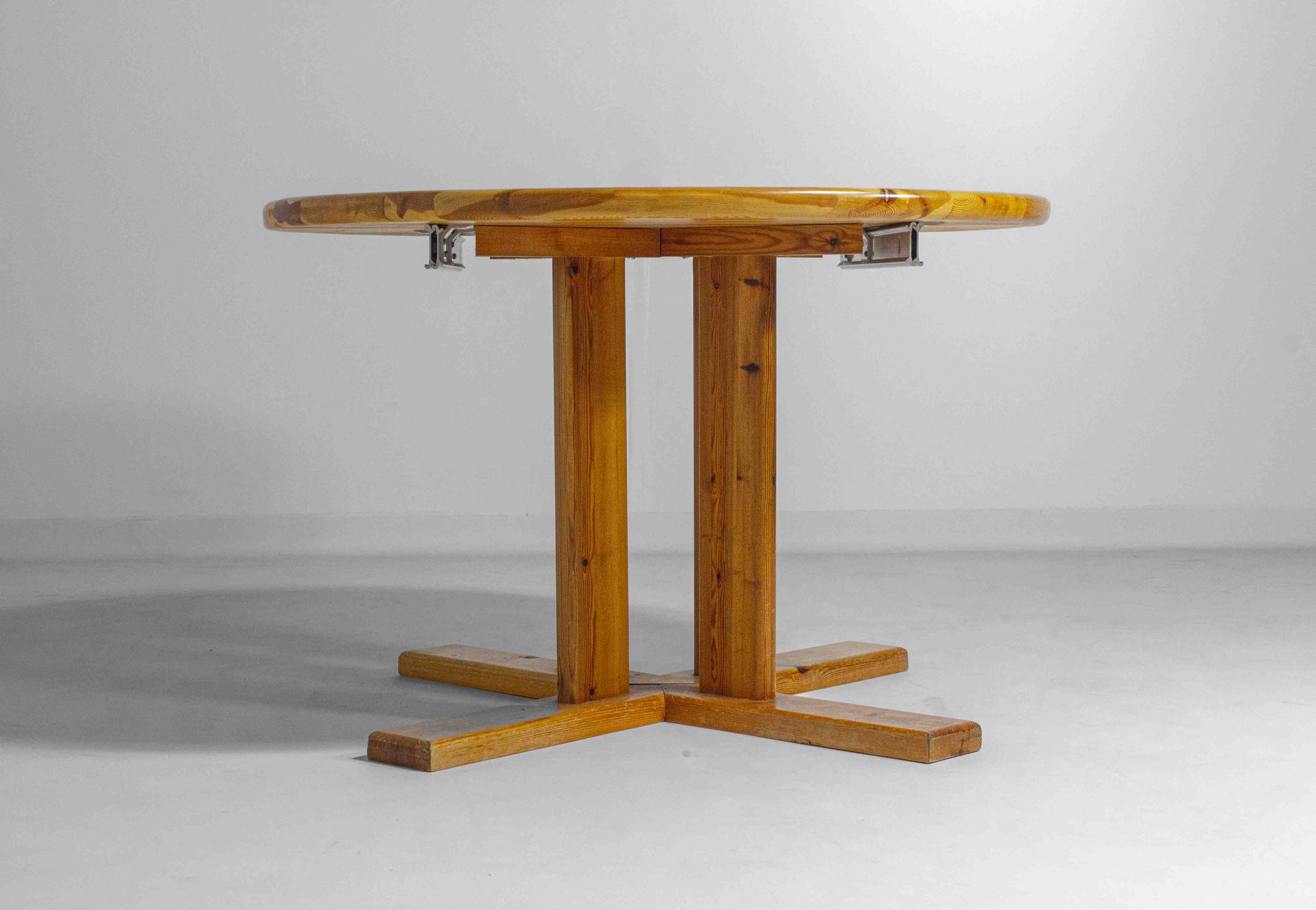 Extendable pine dining table by Rainer Daumiller, 1970s