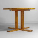 Extendable pine dining table by Rainer Daumiller, 1970s