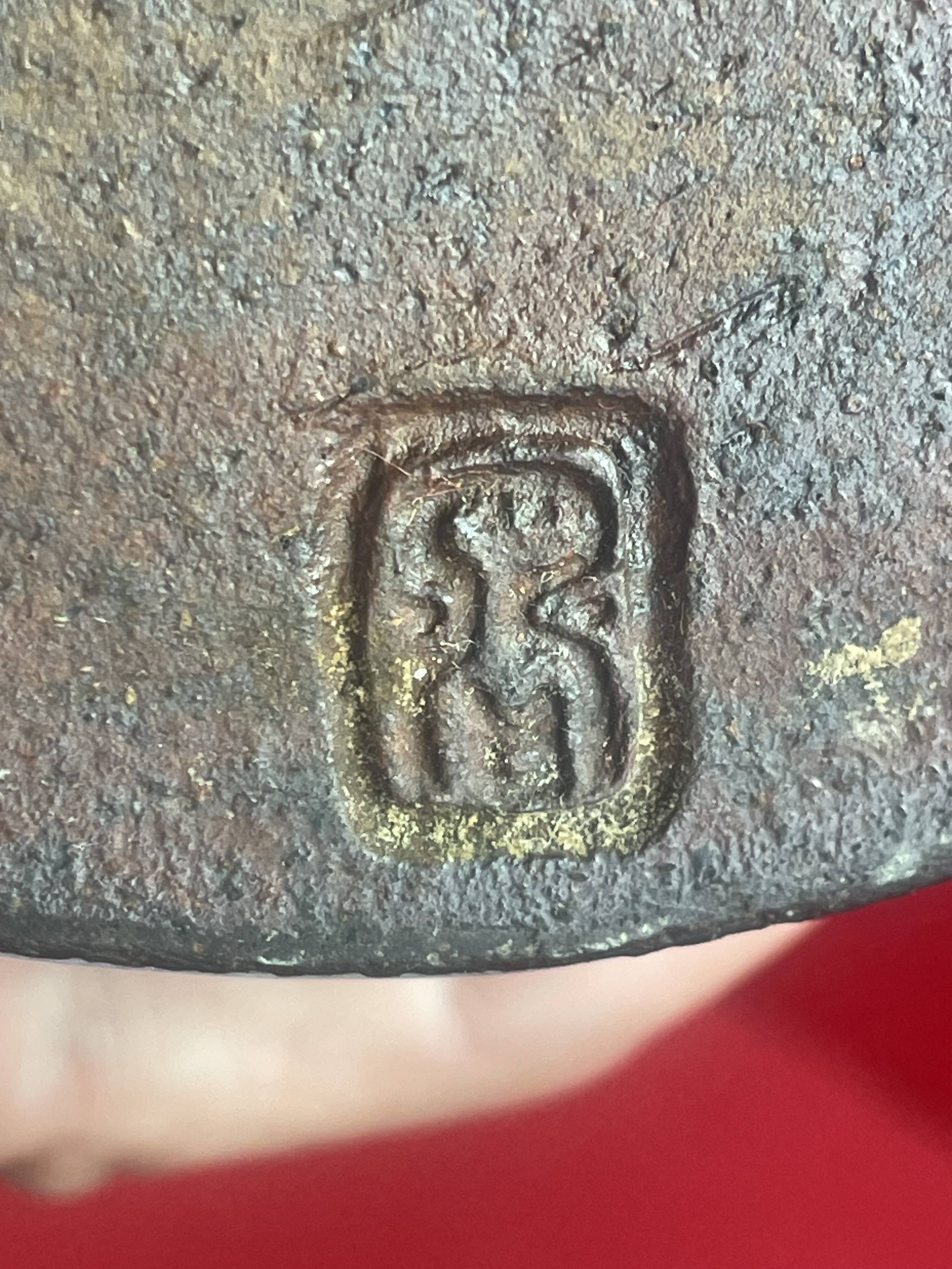 Salt box, Guérande ceramic salt box, signature to identify - 19 cm