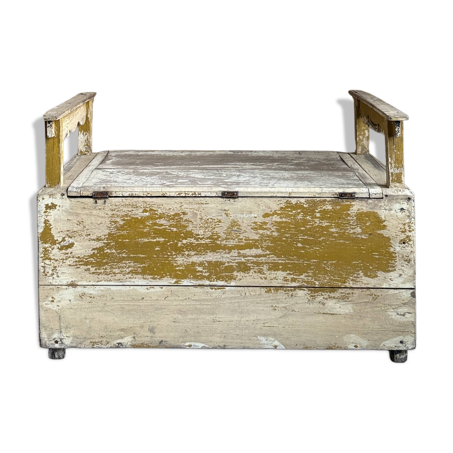 Patinated children's storage bench (renovated)