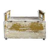 Banc-coffre pour enfant patiné (rénovée)