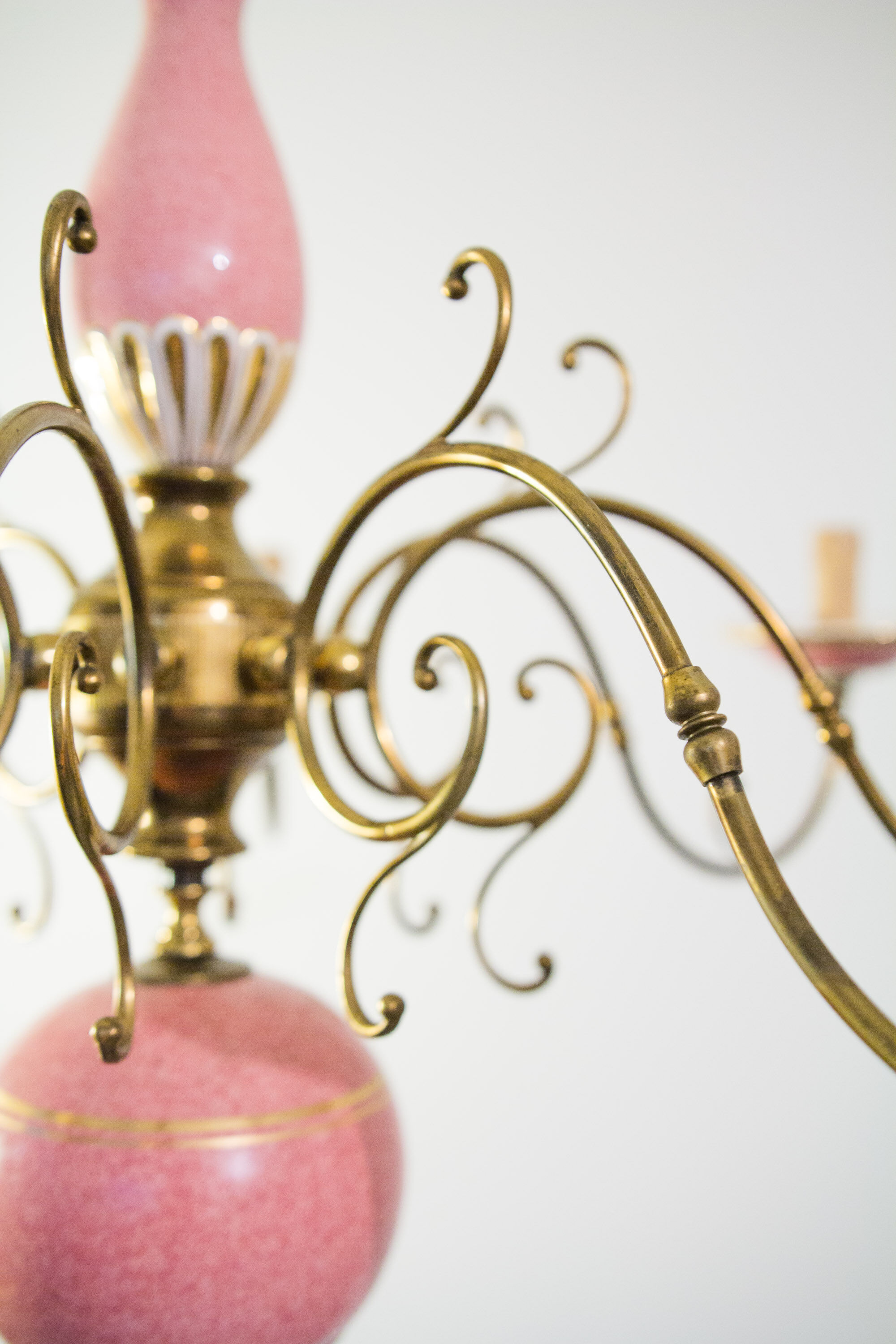 Flemish Ceramic Floral Chandelier