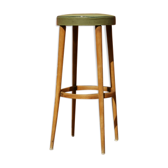 Baumann stool 895 G2 in green leather