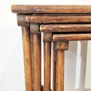 Ensemble de 4 tables gigognes en bois cintré Thonet