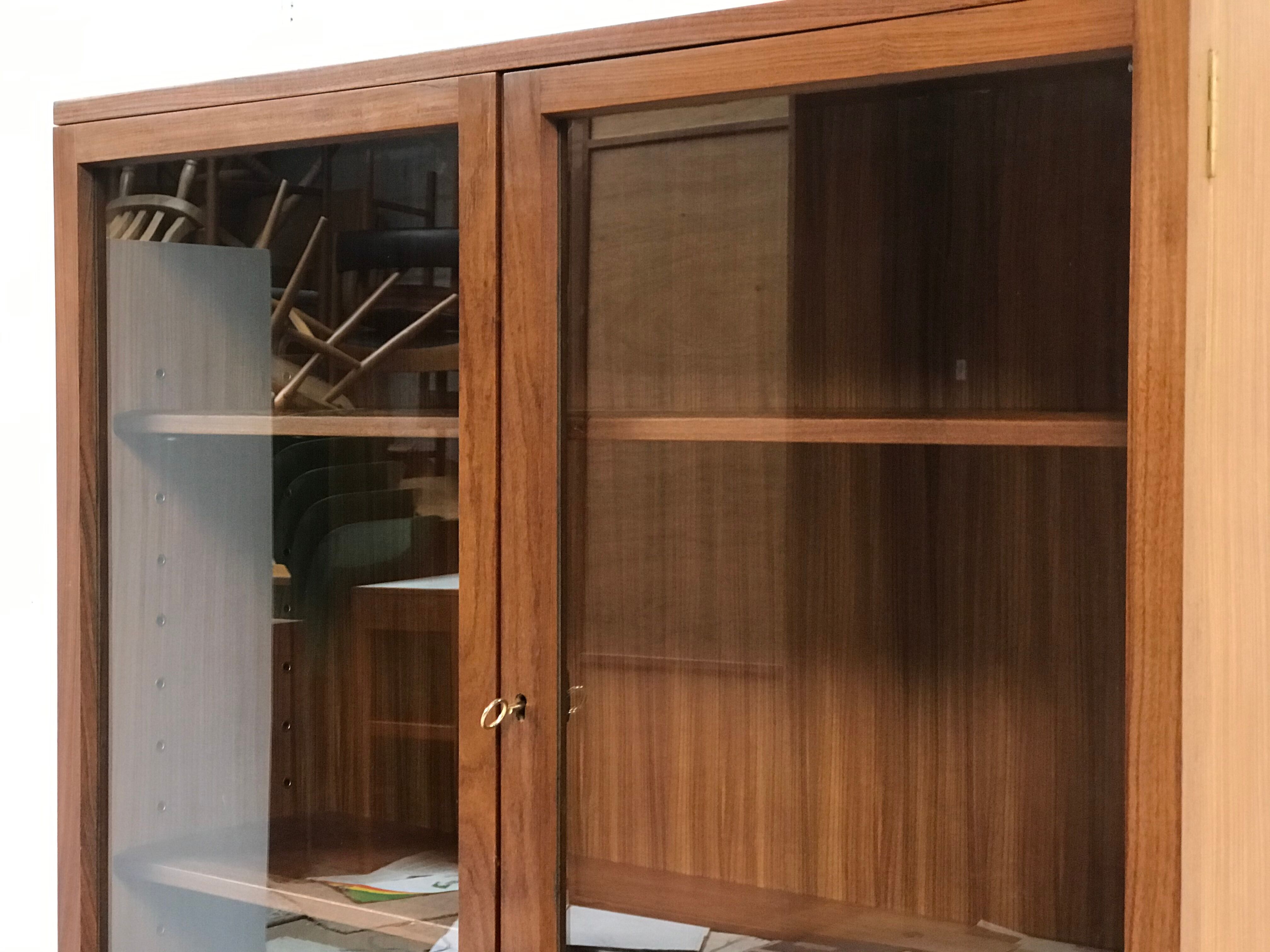 Mid-century teak and glazed display cabinet by J Nissenbaum & Son Ltd., 1970s