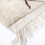 Moroccan Berber rug Azilal ecru with colorful patterns 261x166cm