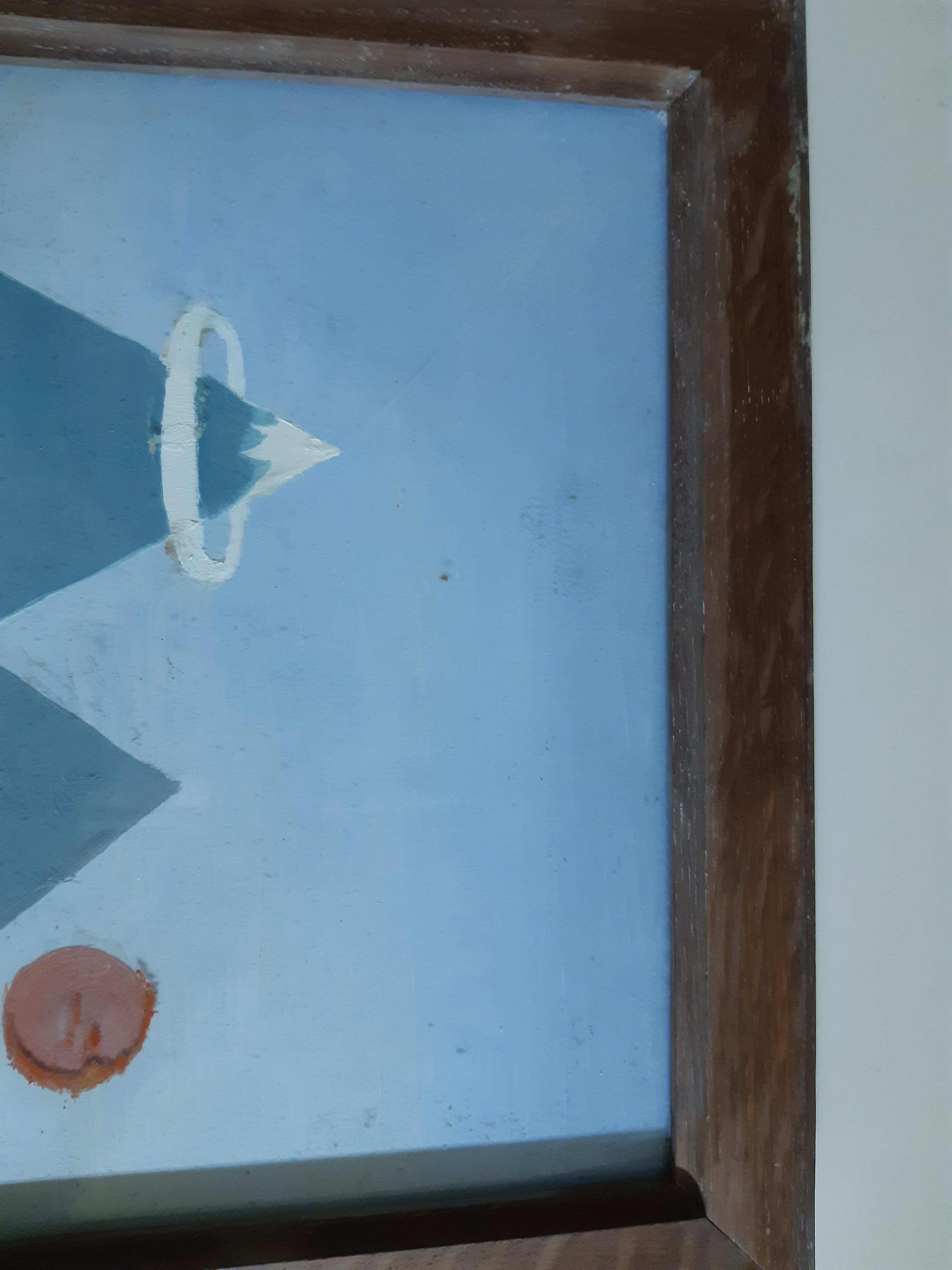 Framed oil painting