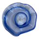Blue blown glass floral dish / empty pocket - Handmade craftsmanship