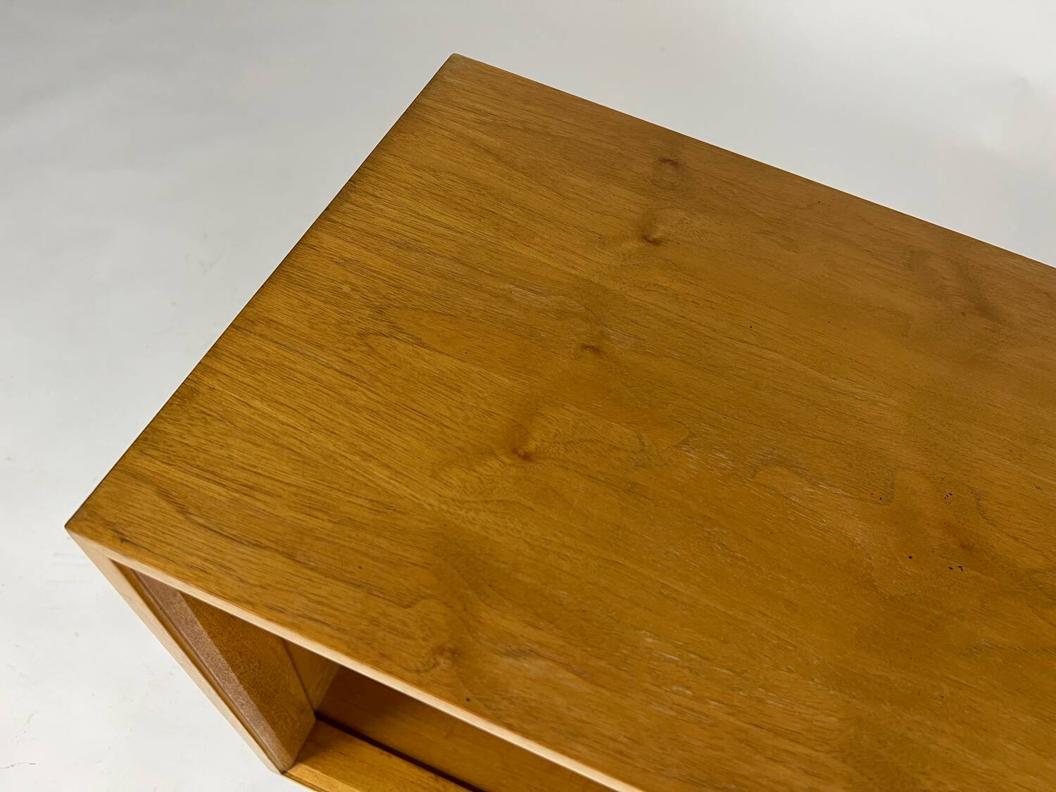 Vintage walnut shelf nightstand 60s mid-century bookcase